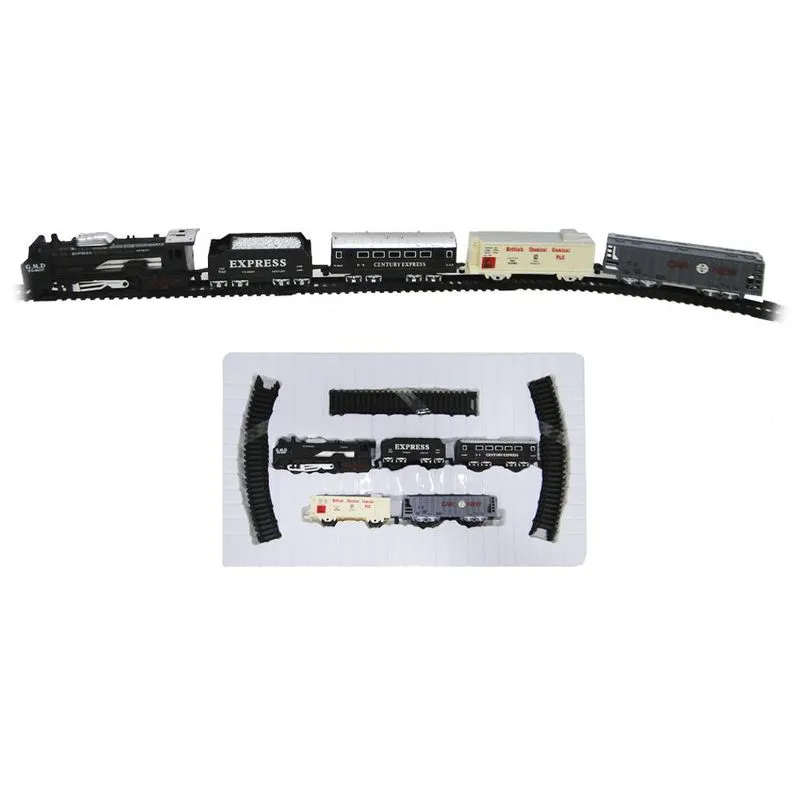 Trem Ferrorama Rail Hing Com Luz A Pilha 19 Pecas Na Caixa