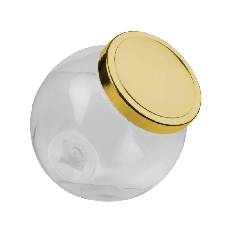Baleiro Com Tampa Dourada 600ml Panamby