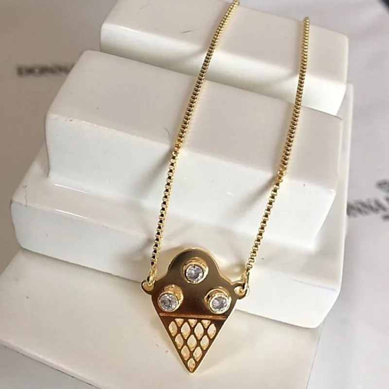 COLAR INFANTIL SORVETE DOURADO