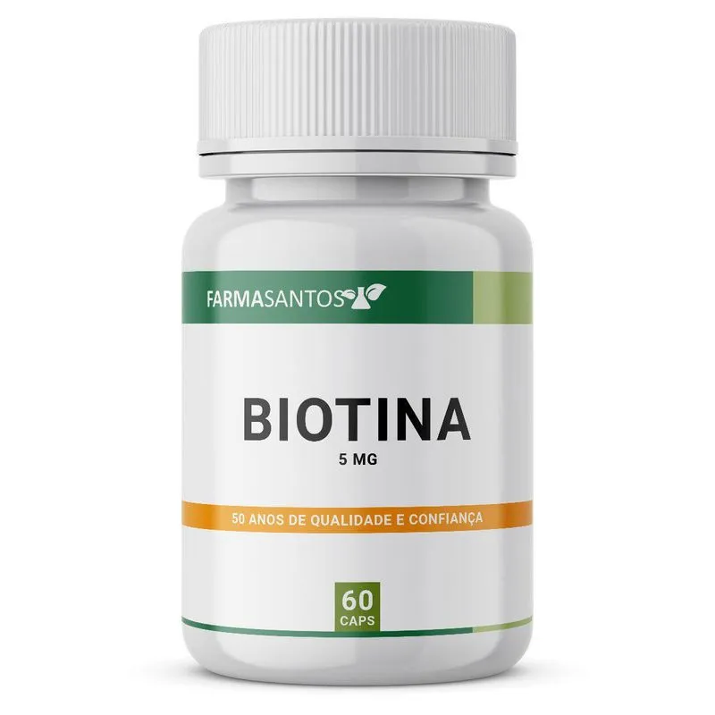 Biotina 5mg 60 Cápsulas