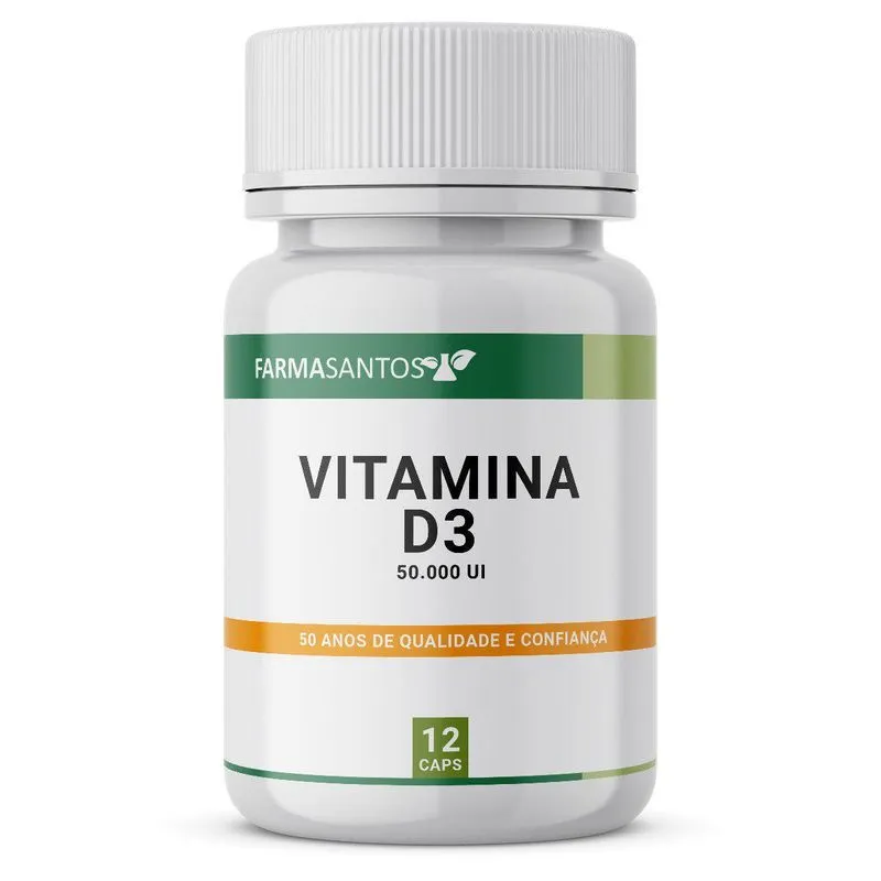 Vitamina D3 50.000ui 12 Cápsulas