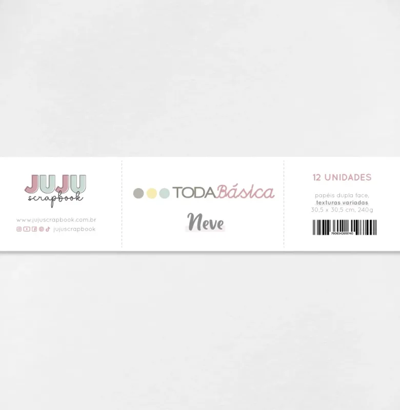 Kit Coordenado Neve Texturizado - JuJu Scrapbook