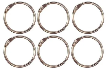 Argolas Articuladas em Metal 2,5 cm - Prata | JuJu Scrapbook