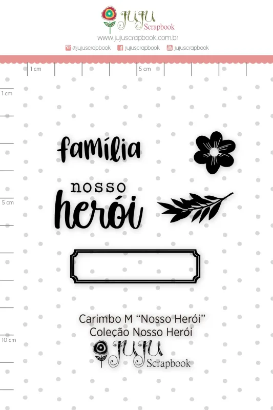 Carimbo M Nosso Herói - Coleção Nosso Herói | JuJu Scrapbook