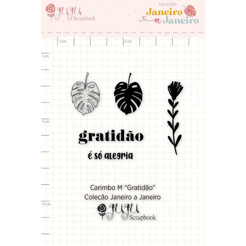 Carimbo M Gratidão Coleção Janeiro A Janeiro Juju Scrapbook
