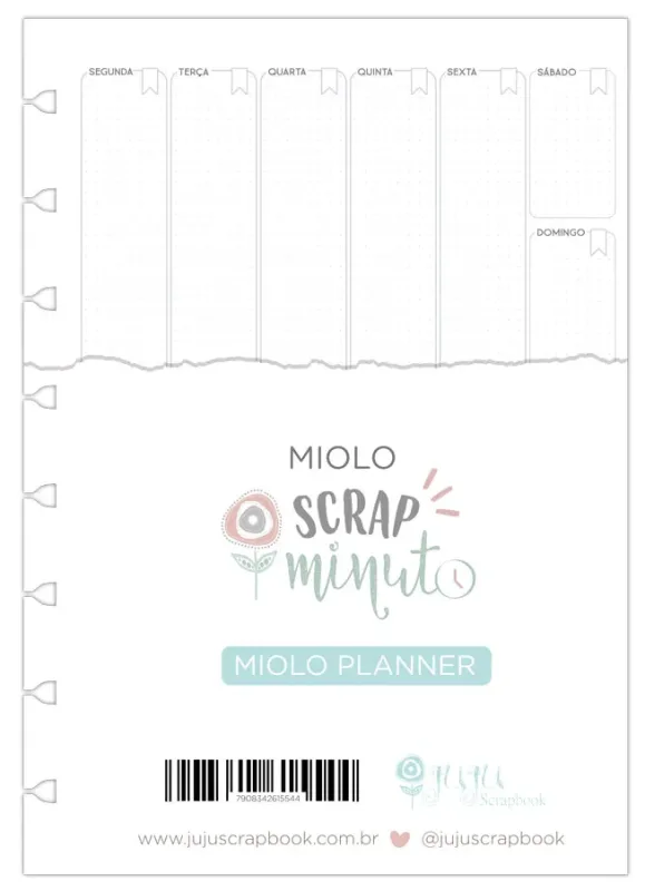 Miolo Scrap Minuto Flex - Planner - Juju Scrapbook
