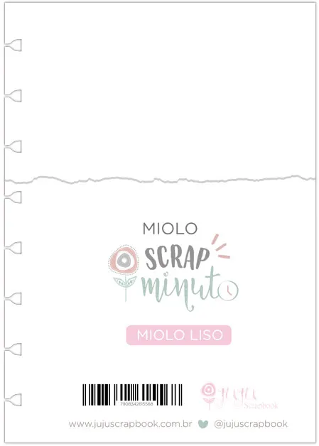 Miolo Scrap Minuto Flex - Liso - Juju Scrapbook