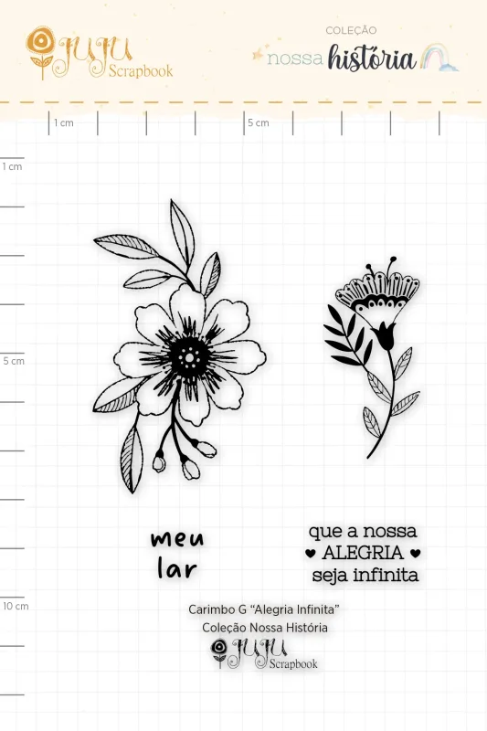 Carimbo G Alegria Infinita - Coleção Nossa História | JuJu Scrapbook