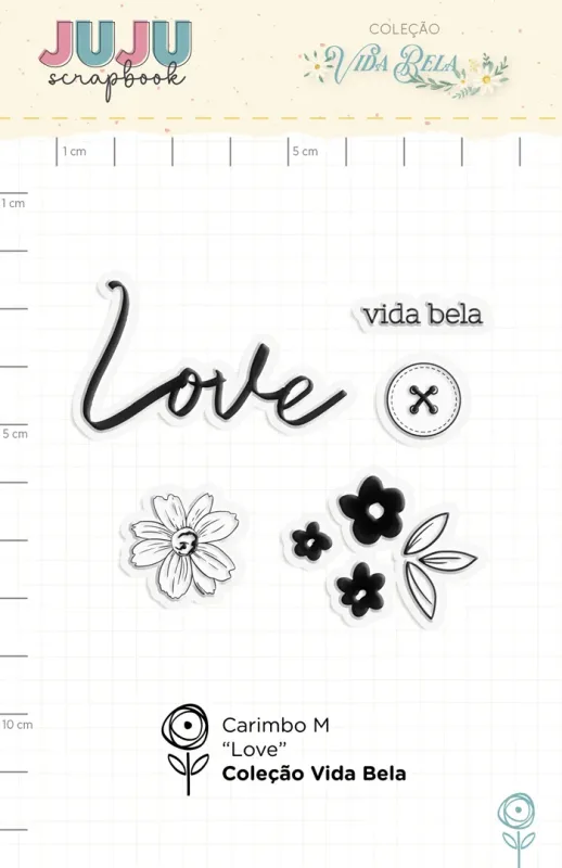 Carimbo M Love - Coleção Vida Bela | JuJu Scrapbook