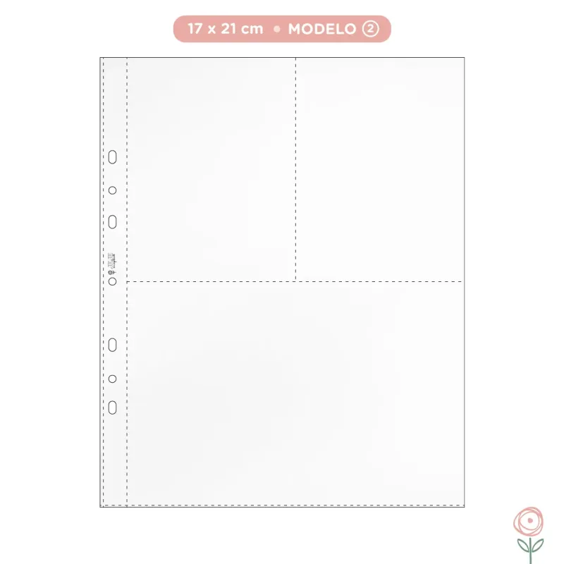 Kit de 10 Plásticos para Álbum 17 x 21cm - Modelo 2 | JuJu Scrapbook
