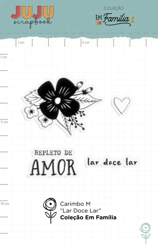 Carimbo M Lar Doce Lar - Coleção Em Família | JuJu Scrapbook