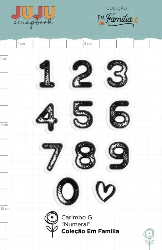 Carimbo G Numeral - Coleção Em Família | JuJu Scrapbook