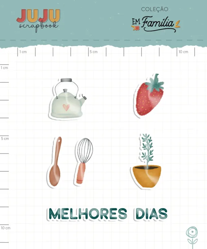 Enfeite Acrílico Melhores Dias - Coleção Em Família | JuJu Scrapbook