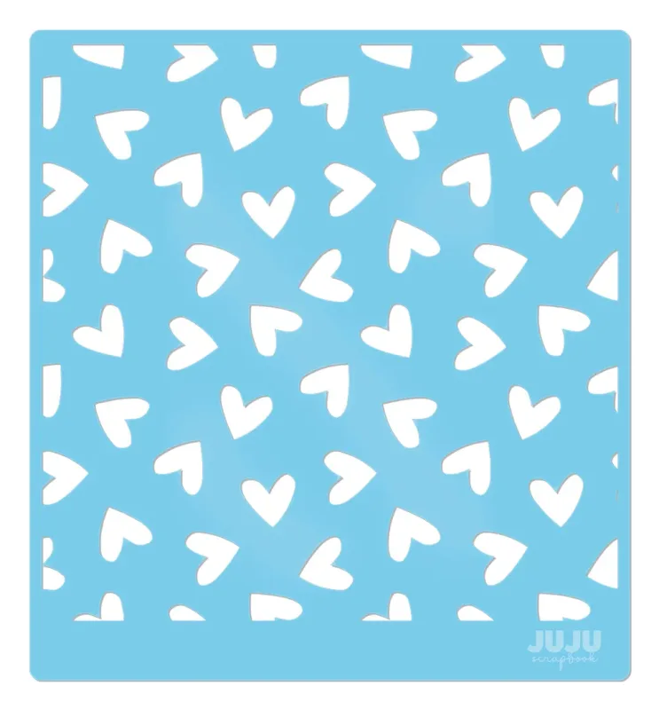 Stencil Cheia de Amor - JuJu Scrapbook / Tudo de Bom