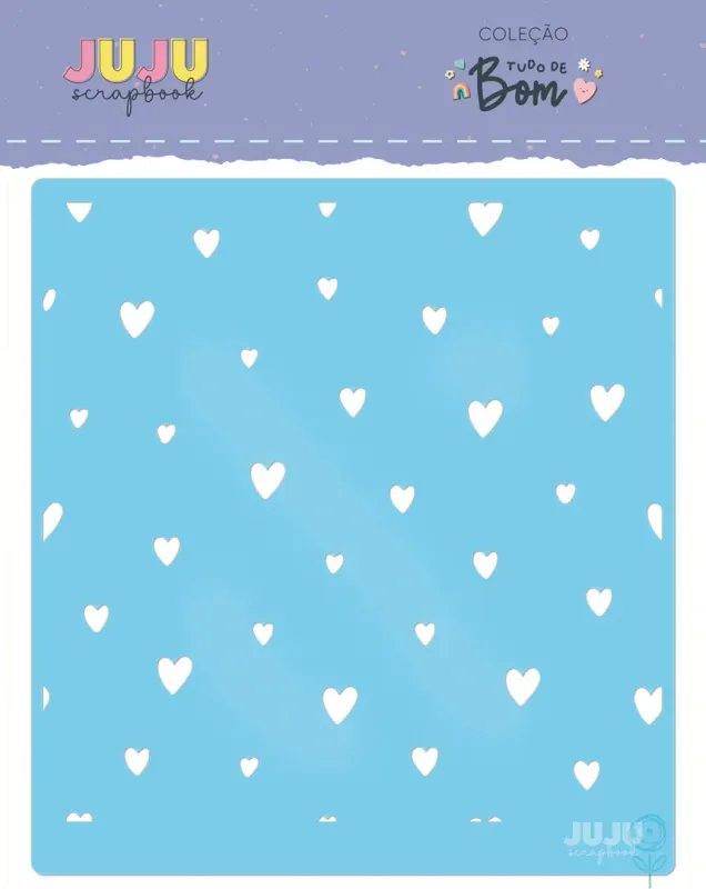 Stencil Meu Coração - Coleção Tudo de Bom | JuJu Scrapbook