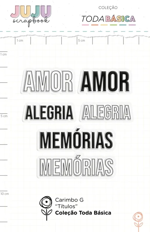 Carimbo G Títulos - Coleção Toda Básica | JuJu Scrapbook