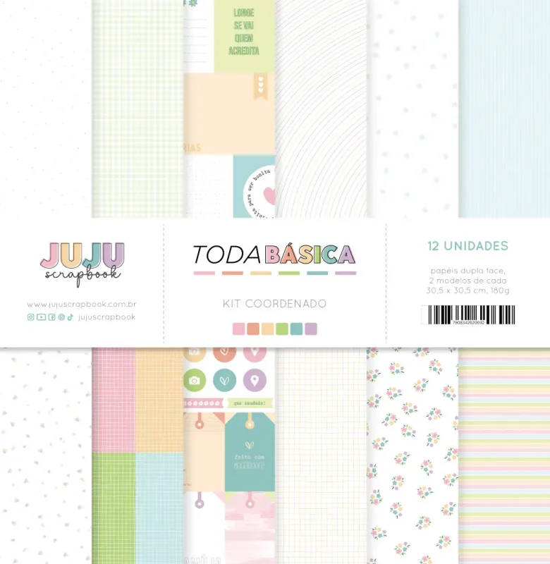 Kit Coordenado - Coleção Toda Básica | JuJu Scrapbook