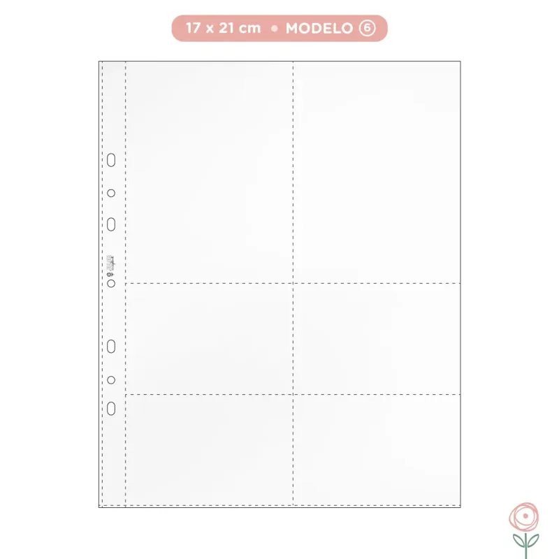Kit de 10 Plásticos para Álbum 17 x 21cm - Modelo 6 | JuJu Scrapbook