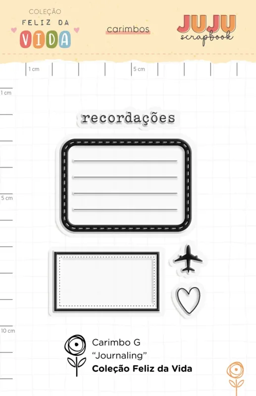 Carimbo G Journaling - Coleção Feliz da Vida