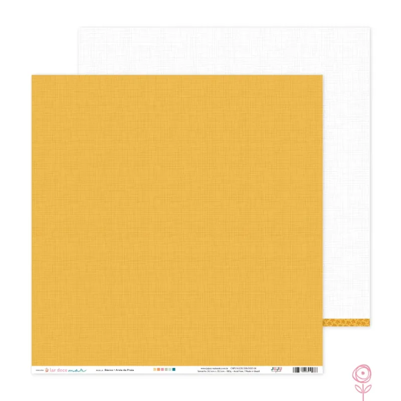 Papel Básico para Scrapbook Areia da Praia - Coleção Lar Doce Mar