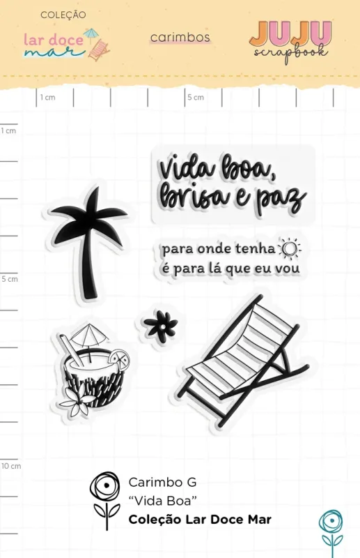 Carimbo G Vida Boa - Coleção Lar Doce Mar