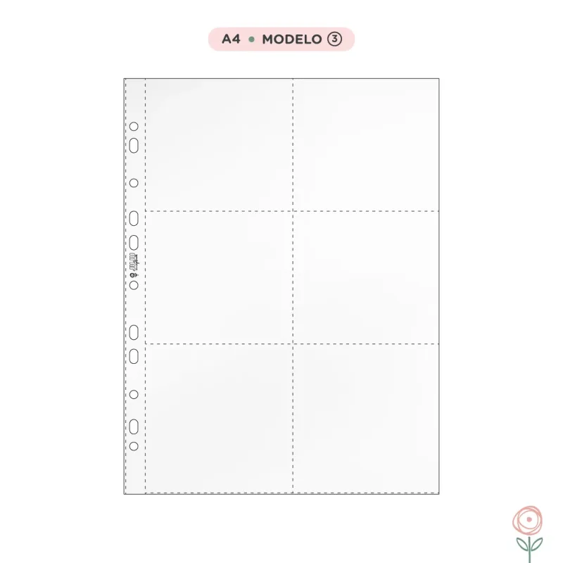 Kit de 10 Plásticos para Álbum A4 - Modelo 3 | JuJu Scrapbook