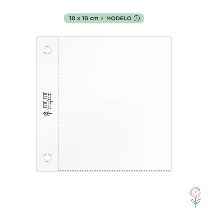 Kit de 10 Plásticos para Álbum 10x10cm - Modelo 1 | JuJu Scrapbook