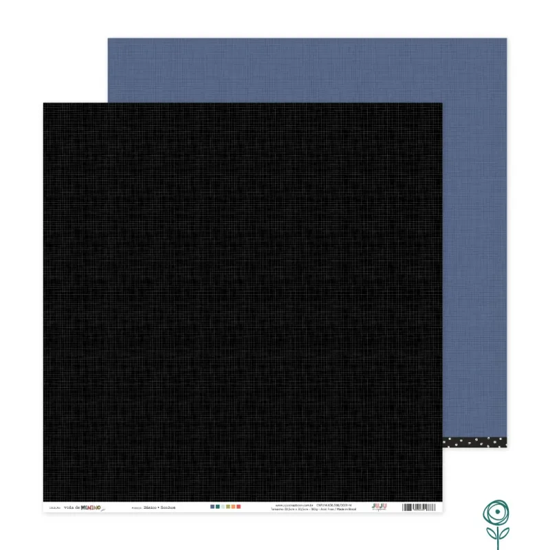 Papel Básico para Scrapbook Sonhos - Coleção Vida de Menino