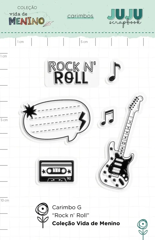 Carimbo G Rock n' Roll - Coleção Vida de Menino