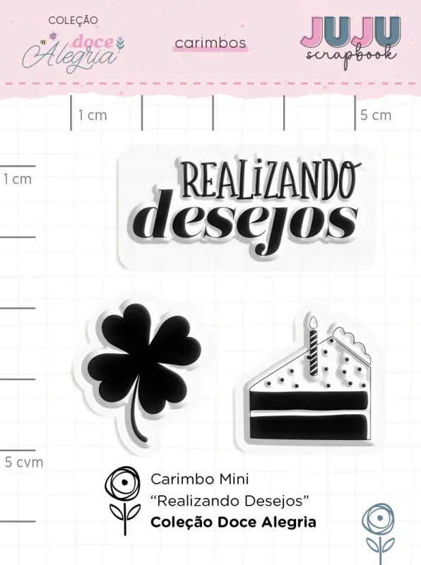Carimbo Mini Realizando Desejos - Coleção Doce Alegria