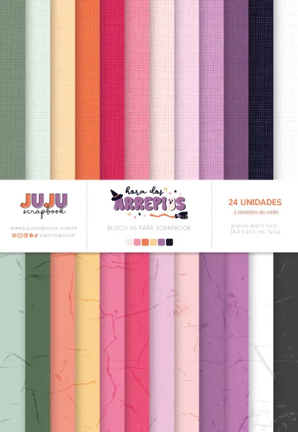 Bloco A5 para Scrapbook - Coleção Hora dos Arrepios
