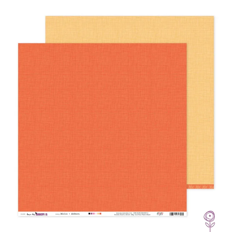 Papel Basico para Scrapbook Abóbora - Coleção Hora dos Arrepios