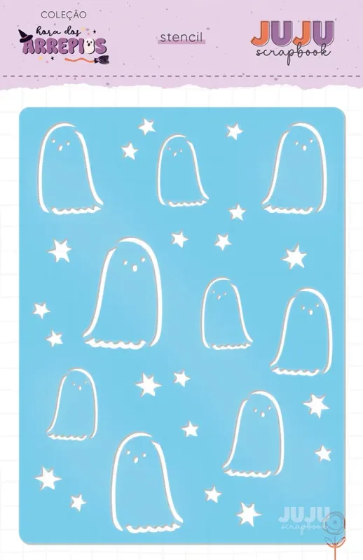 Stencil Fantasminhas - Coleção Hora dos Arrepios