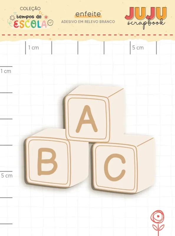 Adesivo em relevo Branco ABC - Coleção Tempos de Escola