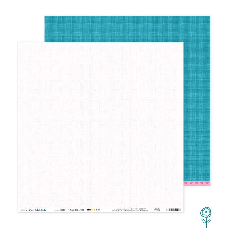 Papel Básico para Scrapbook Algodão Doce - Coleção Um Mundo de Maravilhas