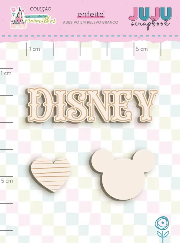 Adesivo em relevo Branco Com Amor, Disney - Coleção Um Mundo de Maravilhas