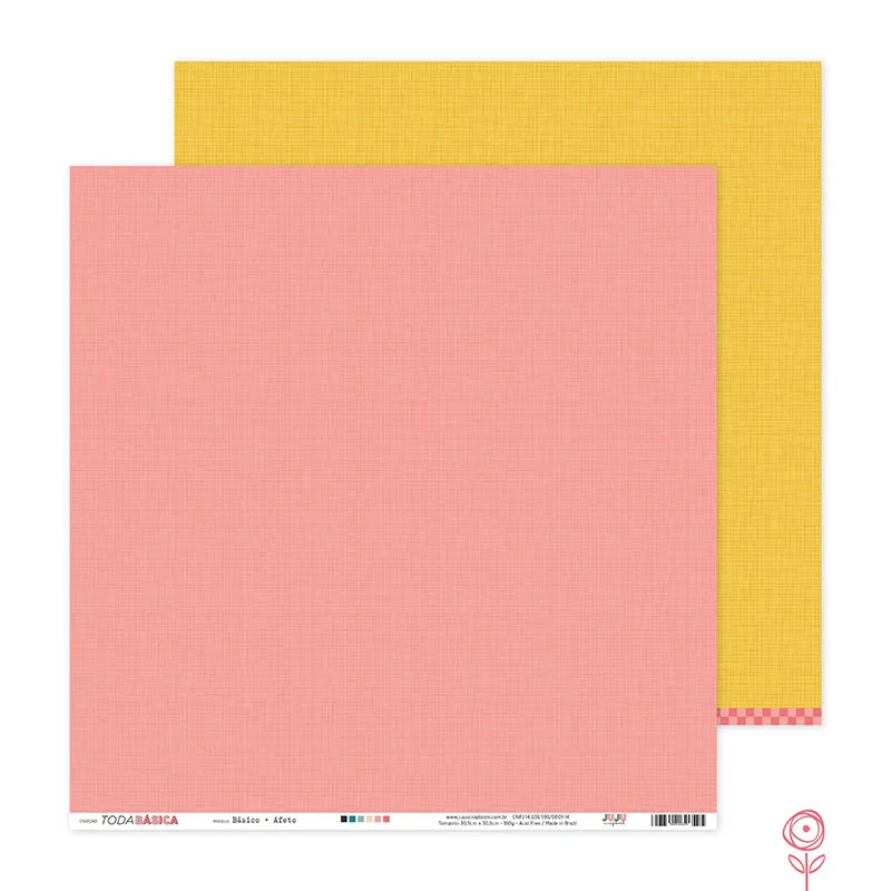Papel Básico para Scrapbook Afeto - Coleção Alegria de Viver