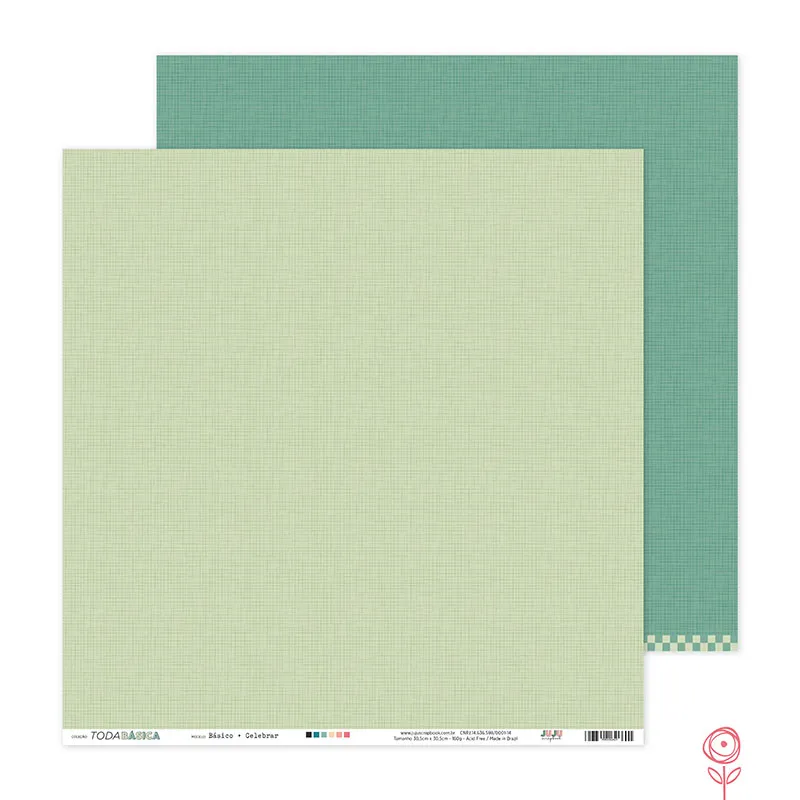 Papel Básico para Scrapbook Celebrar - Coleção Alegria de Viver