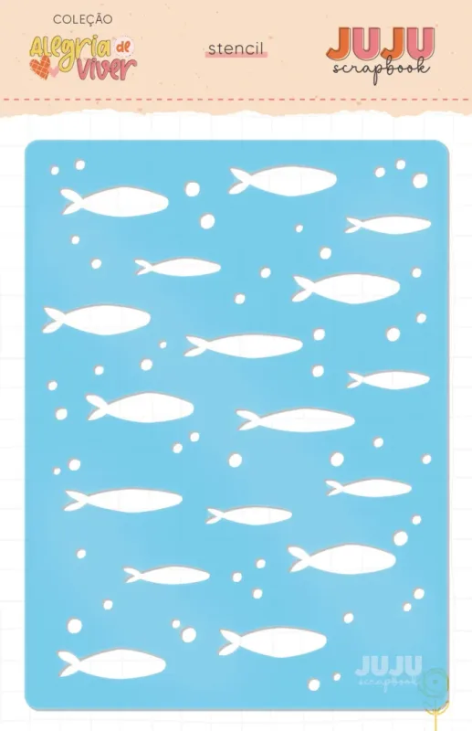 Stencil Fundo do Mar - Coleção Alegria de Viver