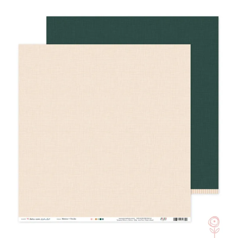 Papel Básico para Scrapbook União - Coleção Feito com Amor