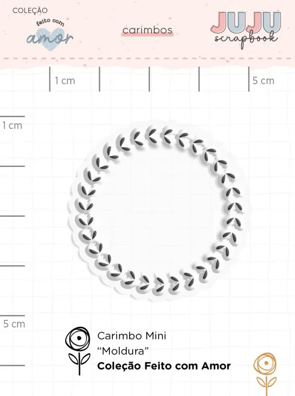 Carimbo Mini Moldura - Coleção Feito com Amor