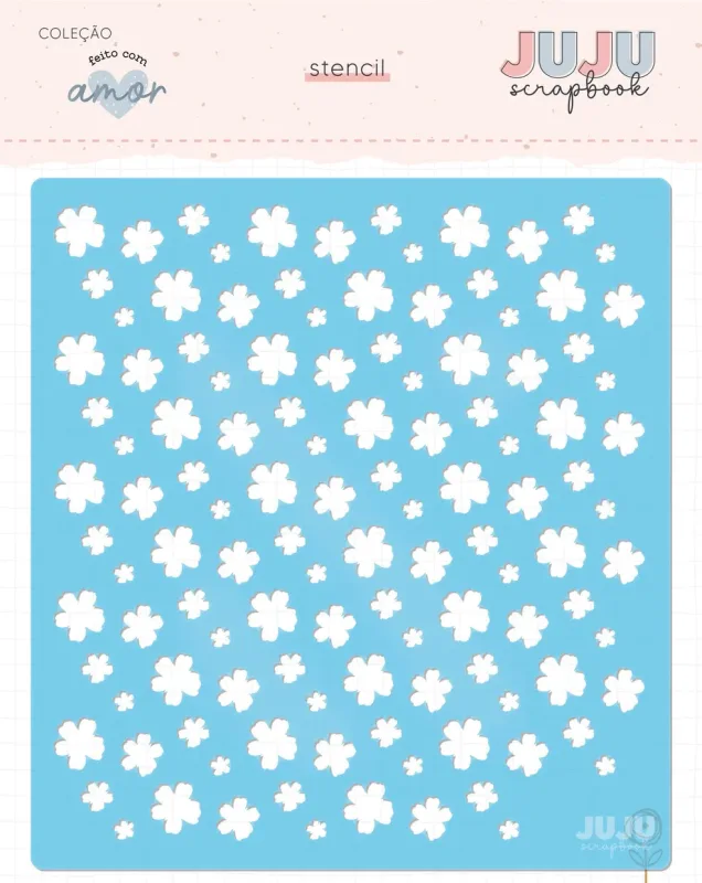 Stencil Flora - Coleção Feito com Amor