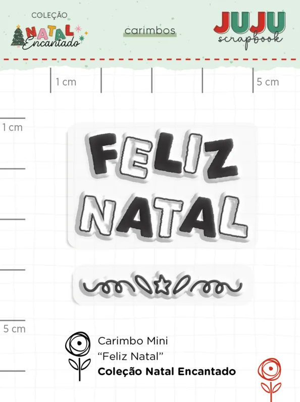 Carimbo Mini Feliz Natal - Coleção Natal Encantado