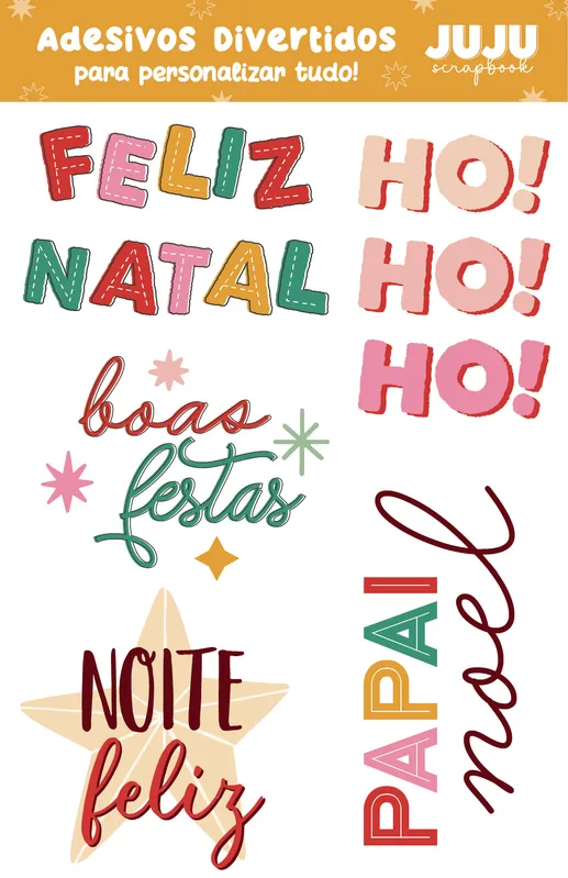 Adesivos DTF Uv Noite Feliz - Coleção Natal Encantado