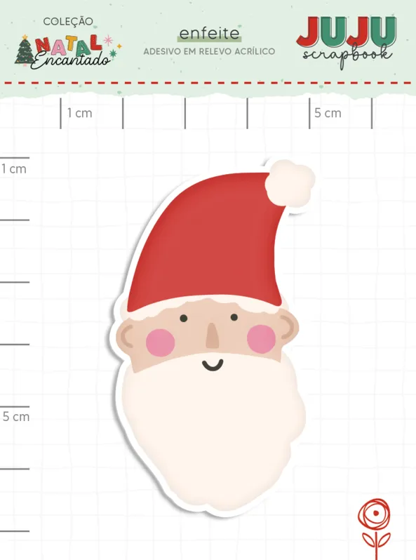 Adesivo em Relevo Acrílico Senhor Noel - Coleção Natal Encantado