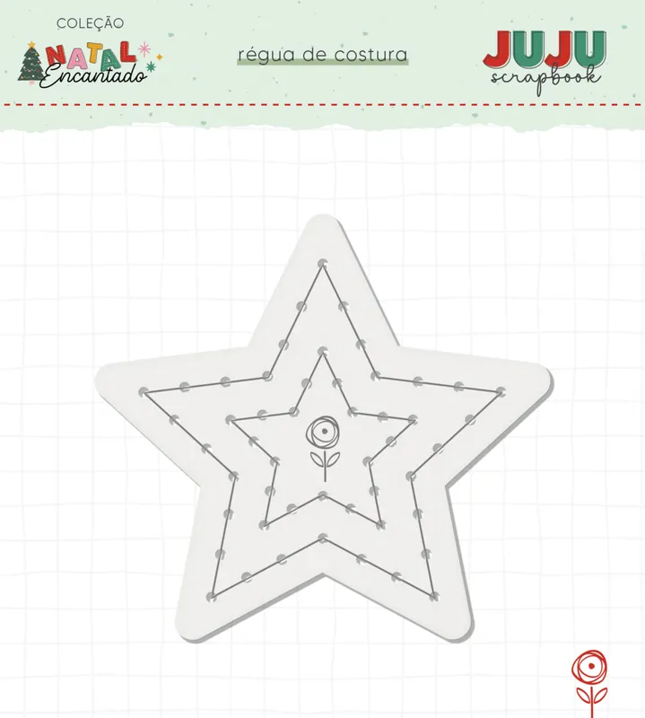 Régua de costura Estrelinha - Coleção Natal Encantado