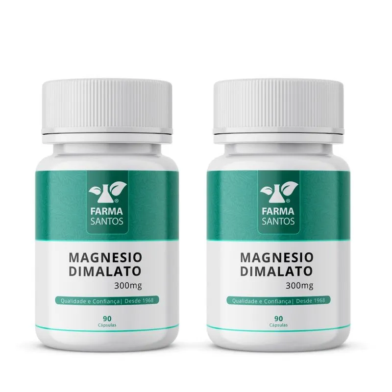 Kit 2 Magnésio Dimalato 300Mg 90 Cápsulas