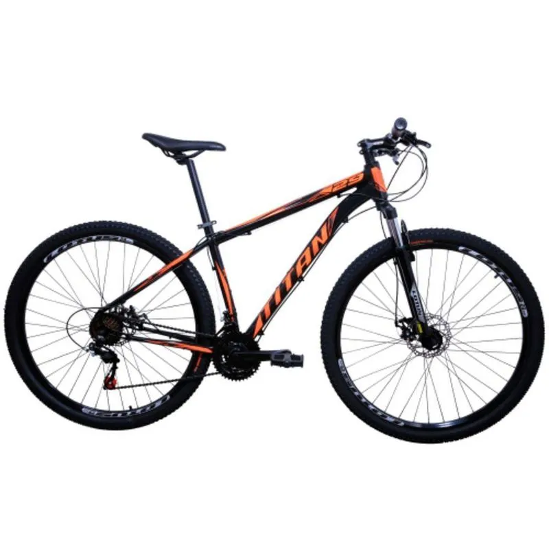 Bic. Cairu Titan Aro 29 Al 21v 17.5 - 310463 Preto - Laranja