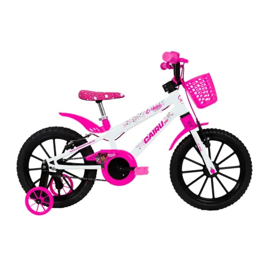 Bicicleta Cairu Aro 16 Feminina Abs C-High Pro Branco/Pink