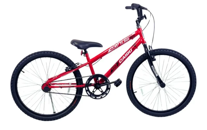 Bicicleta Aro 24 Flash Boy Vermelha - Cairu